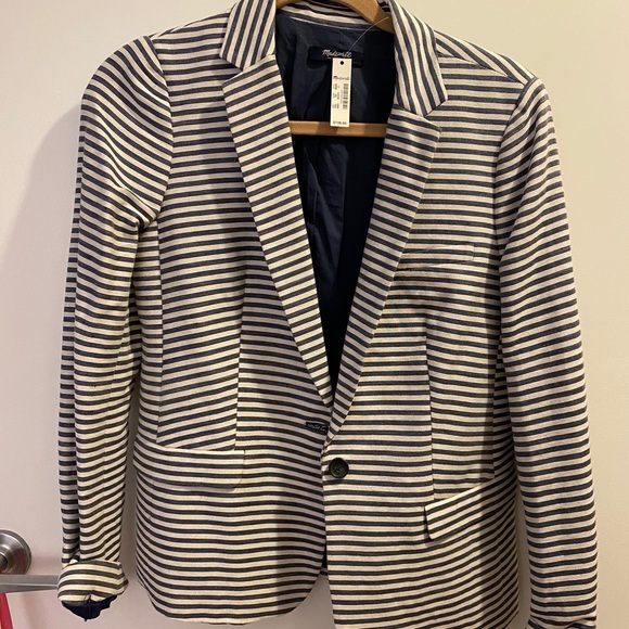 Madewell striped blazer size 0 - Picture 1 of 4